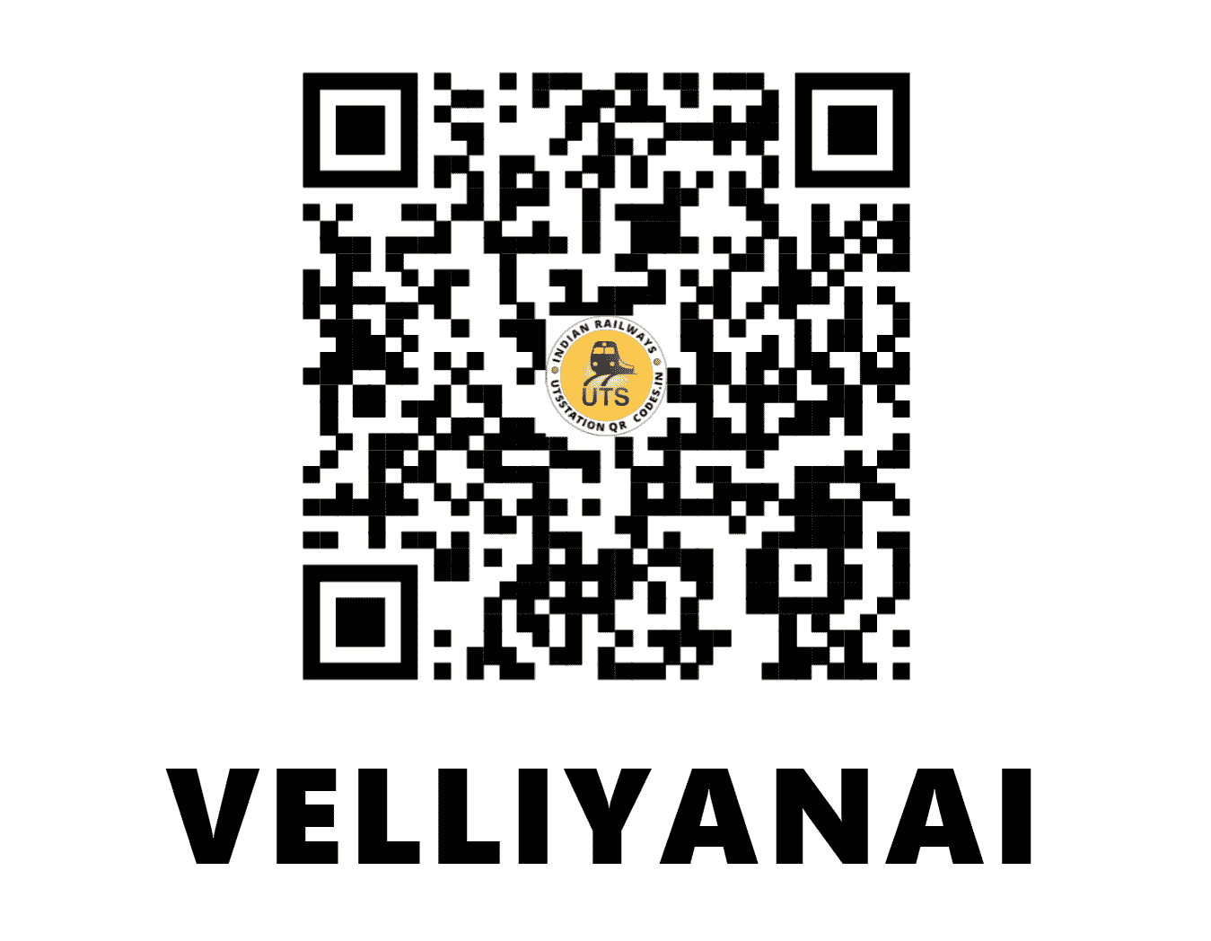 UTS QR Code for VELLIYANAI - VEI (SR - TAMIL NADU)
